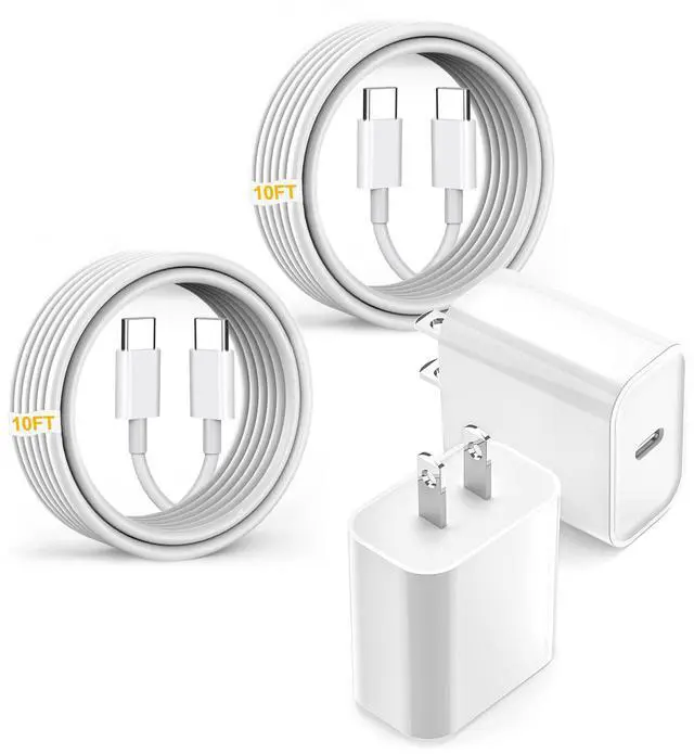 Main image of iPad Fast Charger,2Pack USB C Charging Block Wall Plug Adapter & 10FT USB C to C Cable Cord for iPad Pro 13(M4)/iPad Pro 12.9/11 in 2018-2025,iPad Air M3/M2/5th/4th,iPad 11th A16/10th/Mini 7/Mini 6th