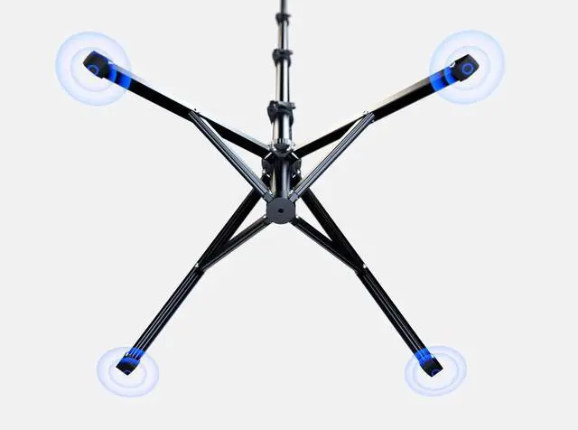Alt view image 4 of 7 - 62" Selfie Stick Tripod for iPhone, Stable 4 Leg Design, Bluetooth Remote, Aluminum Stick & Legs, Lightweight, Portable All in One, Compatible with iPhone & Android, Non Skid Feet