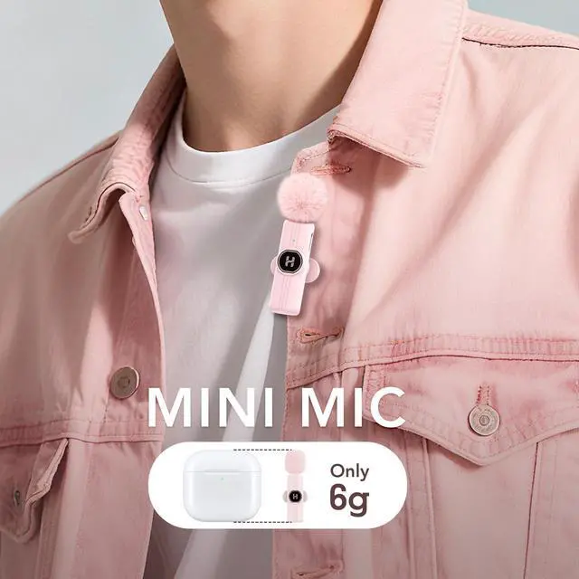 Alt view image 2 of 7 - Mini Wireless Lavalier Microphone for iPhone 15 16, iOS and Android Devices - USB C Noise Reduction Lapel Mic for Recording, Clip Omni Lav Mic Microfono for Video Recording, Tiktok, Youtube, Vlog