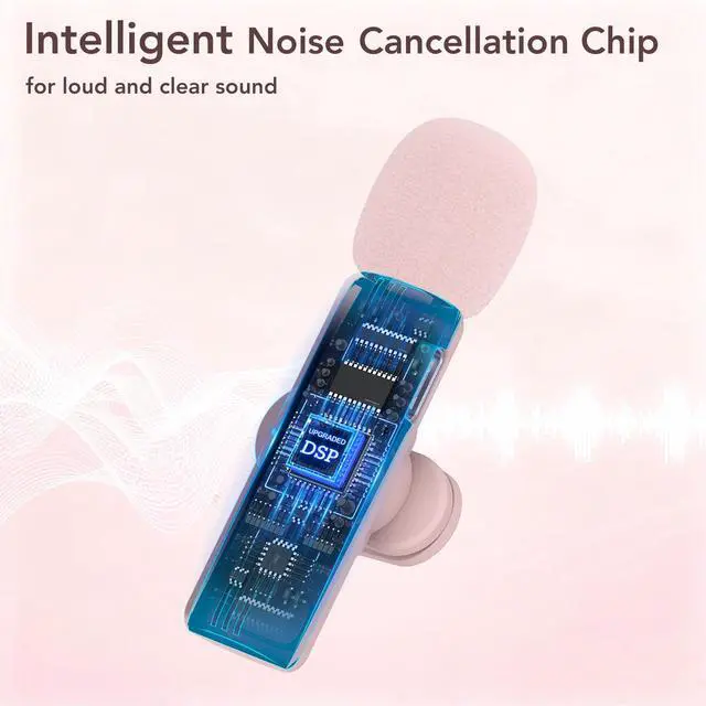 Alt view image 5 of 7 - Mini Wireless Lavalier Microphone for iPhone 15 16, iOS and Android Devices - USB C Noise Reduction Lapel Mic for Recording, Clip Omni Lav Mic Microfono for Video Recording, Tiktok, Youtube, Vlog