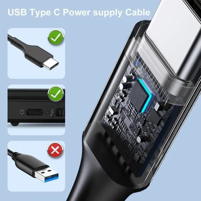 Alt view image 2 of 7 - 65W USB-C Laptop Charger Compatible with Asus ZenBook 13 S13 14 Chromebook C302C C213 C214 C436 C523 ExpertBook B9450FA Q408UG UX390UA UX325 ADL-65A1 Foldable Plug Type-C Fast Charging AC Adapter