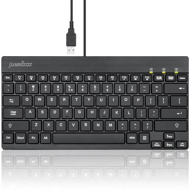 Main image of PERIBOARD-326 Wired Mini Backlit USB Keyboard with Low Profile Keys, US English Layout (11607)