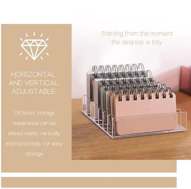 Alt view image 6 of 6 - Acrylic Mail Organizer - 2 Pcs CD Holder With 7 Compartments, 7 x 5 x 1.57 Transparent Countertop Envelope Organizer for Office, Home Desk(Transparent)