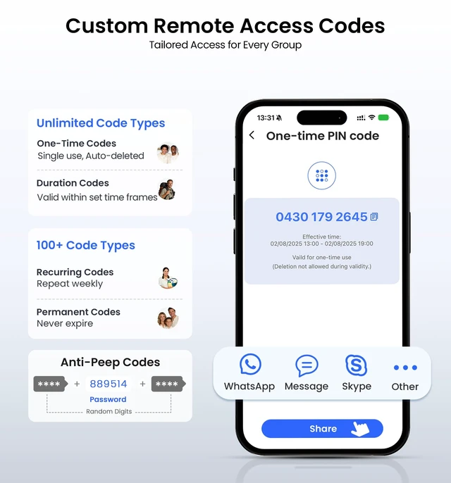 Alt view image 5 of 7 - VE028 WiFi Fingerprint Smart Door Lock with Knob Handle, Satin Nickel | Remote App, Voice Control, Fob Unlock, Electronic Touchscreen Keypad, Keyless Entry, Auto Lock, for Front Door, Bedroom