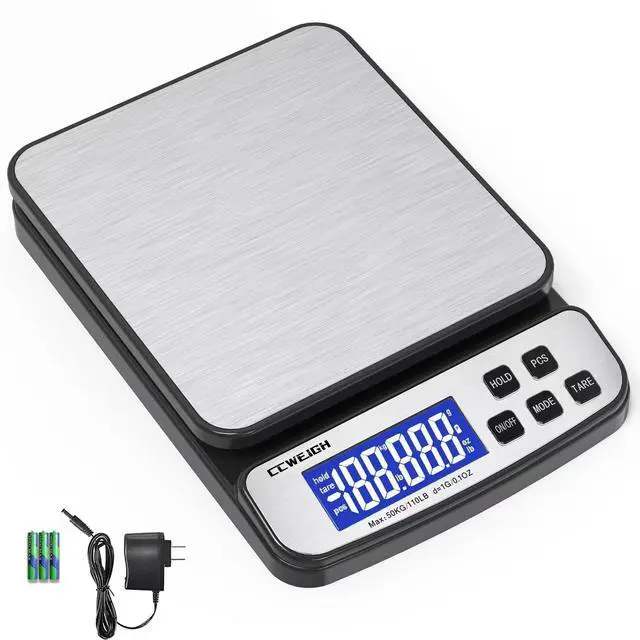 Main image of Digital Shipping Scale 110 lbs x 1g with Hold and Counting Function Mail Scale Postage Scale for Shipping Packages,Postal Scale for Warehouses, Homes, Offices, and Courier Companies