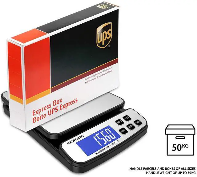 Alt view image 4 of 7 - Digital Shipping Scale 110 lbs x 1g with Hold and Counting Function Mail Scale Postage Scale for Shipping Packages,Postal Scale for Warehouses, Homes, Offices, and Courier Companies