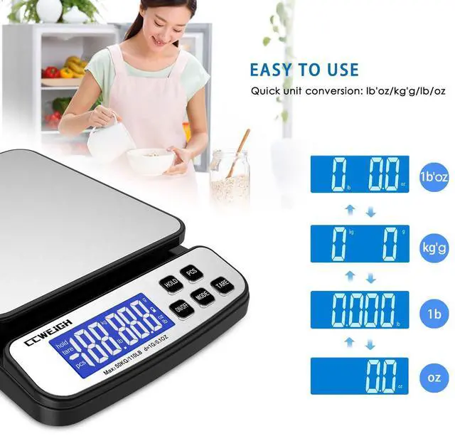 Alt view image 6 of 7 - Digital Shipping Scale 110 lbs x 1g with Hold and Counting Function Mail Scale Postage Scale for Shipping Packages,Postal Scale for Warehouses, Homes, Offices, and Courier Companies