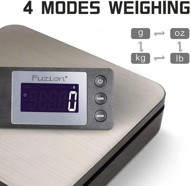 Alt view image 4 of 7 - Digital Shipping Scale 88lb × 0.1oz, Durable Stainless Steel Postal Scale with Tare, 4 Weighing Modes, Shipping Scale for Packages, Postage Package Scale with AC Adapter