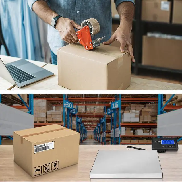 Alt view image 7 of 7 - Digital Shipping Scale for Packages 440LB x 10g, Heavy Duty Weight Scale for Postage, Stainless Steel Large Platform, Commercial Scale for Business, Postal Scale for Parcel/Small Dog