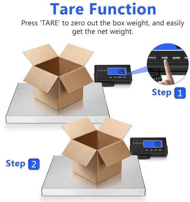 Alt view image 5 of 7 - Digital Shipping Scale for Packages 440LB x 10g, Heavy Duty Weight Scale for Postage, Stainless Steel Large Platform, Commercial Scale for Business, Postal Scale for Parcel/Small Dog