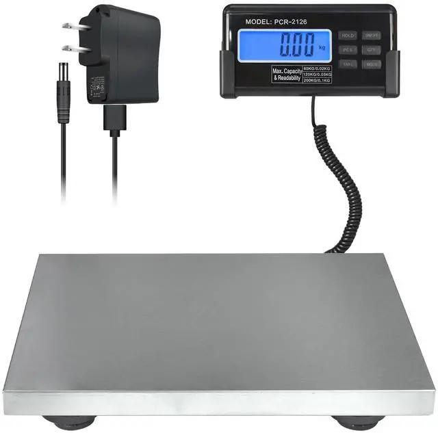 Alt view image 7 of 7 - Large 440lbs Shipping Scale, 15"X 12" Platform Heavy Duty Stainless Steel Platform for Postal Industrial Floor Business Office Home Warehouse Package Luggage