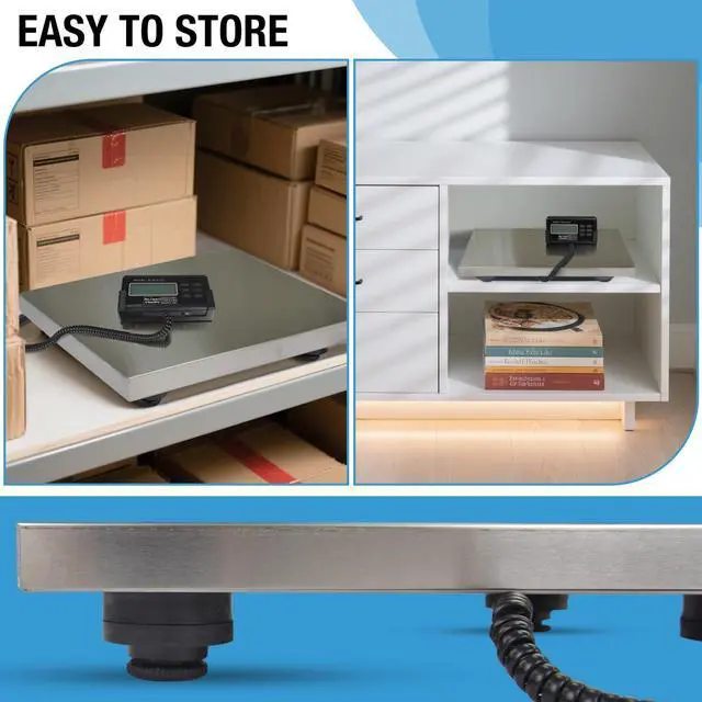 Alt view image 6 of 7 - Large 440lbs Shipping Scale, 15"X 12" Platform Heavy Duty Stainless Steel Platform for Postal Industrial Floor Business Office Home Warehouse Package Luggage