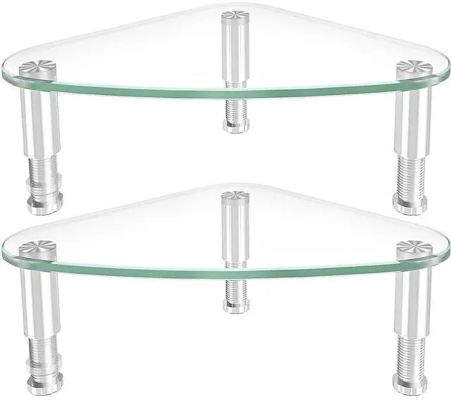 Main image of 2 Pack Computer Monitor Riser | Triangle Desktop Universal Corner Stand for Computer Monitor & Laptop HD01T-203