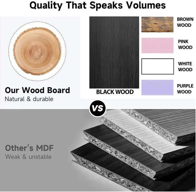 Alt view image 3 of 7 - Adjustable Monitor Stand Riser for Desk, Computer & Laptop Stand, Desk Organizers and Accessories, Office Desk Accessories & Workspace Organizer for Home Office, Brown Wood 2-Pack