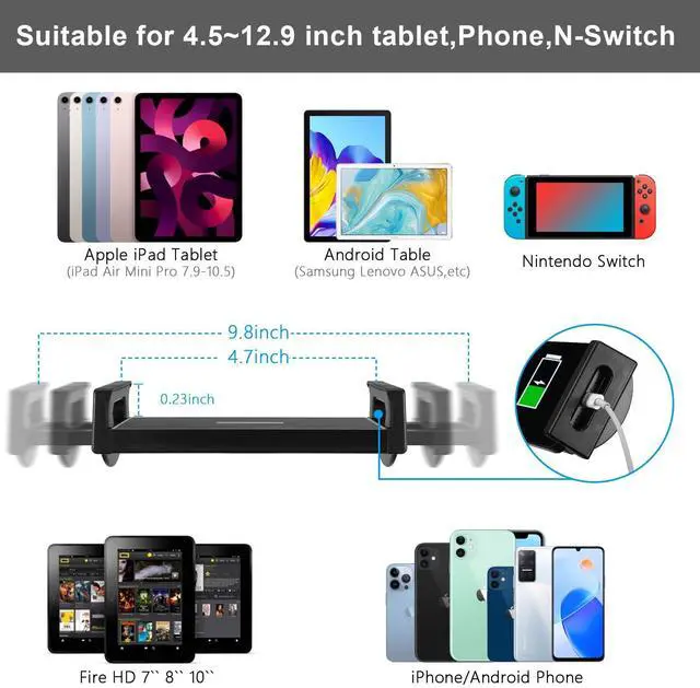 Alt view image 5 of 7 - Tablet Floor Stand with Double Weight Base 360-degree Rotatable Metal Tablet Holder with Flexible Gooseneck Holder Long Arm for iPad Mini Air Pro, All Cell Phones iPhone & Tablets (4.5-12.9-inch)