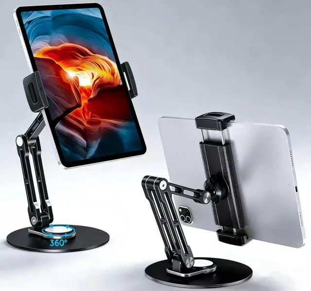 Main image of Tablet Stand Holder for ipad,Portable Monitor Stand Holder for 15.6'',16'',360°Rotate Base for 4.7''-16'' Kindle,Store Cash Register Office Reception Kitchen Desktop Display