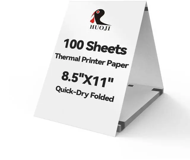 Main image of Thermal Printer Paper 8.5 x 11, US Letter Size Inkless Printer Paper, 100 Sheets Thermal Printing Paper Compatible with M834, A285M Portable Printer