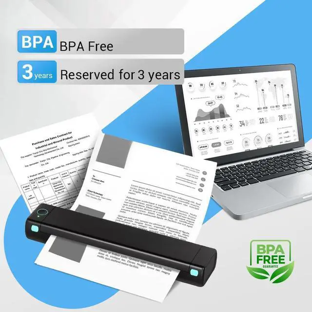 Alt view image 4 of 7 - Thermal Printer Paper 8.5 x 11,Thermal Printing Paper Compatible with Portable Printer M08F-Letter, M832, M834, MT800,100 Sheets
