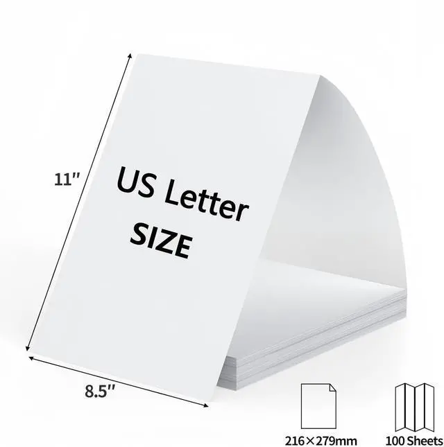 Alt view image 2 of 7 - Thermal Printer Paper 8.5 x 11,Thermal Printing Paper Compatible with Portable Printer M08F-Letter, M832, M834, MT800,100 Sheets