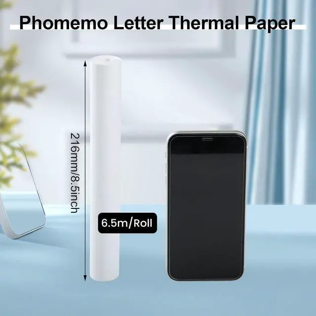 Alt view image 6 of 7 - 4 Rolls 8.5'' x 11'' Portable Printer Thermal Paper, US Letter Size Thermal Roll Paper Compatible with M832D M832 M834 M835 M836 A285M A282M A281M Portable Printer