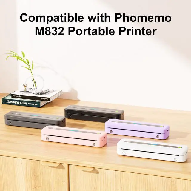Alt view image 4 of 7 - 4 Rolls 8.5'' x 11'' Portable Printer Thermal Paper, US Letter Size Thermal Roll Paper Compatible with M832D M832 M834 M835 M836 A285M A282M A281M Portable Printer