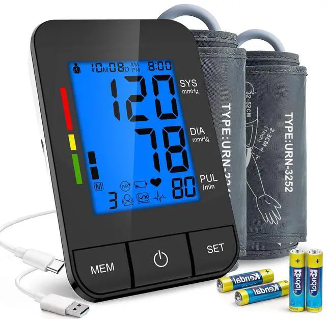Main image of Automatic Upper Arm Blood Pressure Monitor for Home Use with 9-17in & 13-21in L/XL/Extra Large Cuff, Eligible, Accurate Portable Fit Big Arms BP Machine