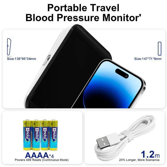 Alt view image 7 of 7 - Automatic Upper Arm Blood Pressure Monitor for Home Use with 9-17in & 13-21in L/XL/Extra Large Cuff, Eligible, Accurate Portable Fit Big Arms BP Machine