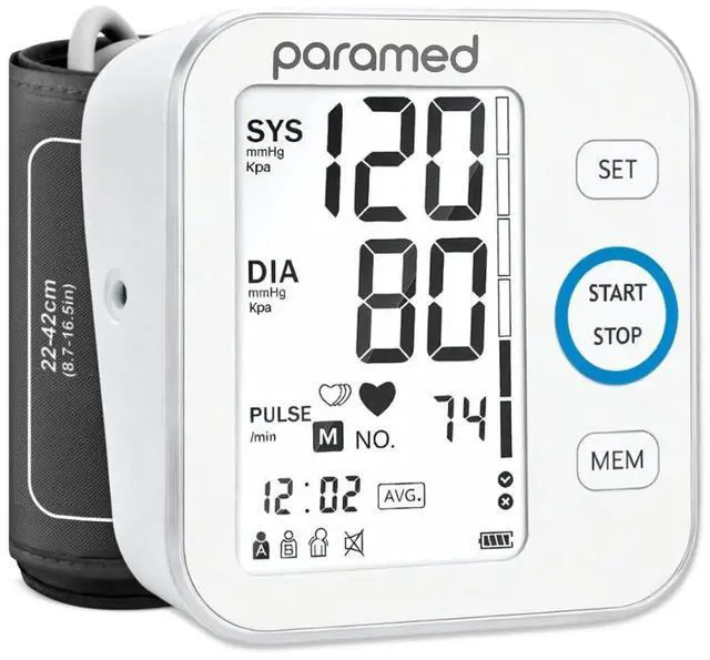 Main image of Blood Pressure Monitor - Bp Machine - Automatic Upper Arm Blood Pressure Cuff 8.7-16.5 inches - Large LCD Display 120 Sets Memory - Device Bag & Batteries Included