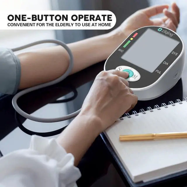 Alt view image 2 of 7 - Blood Pressure Monitor, Bp Machine with Large Upper Arm Cuff of 8.7-17.3 Inches, Large Screen, Total 198 Memories for 2 Users(Black+White)-FSA&HSA Eligible