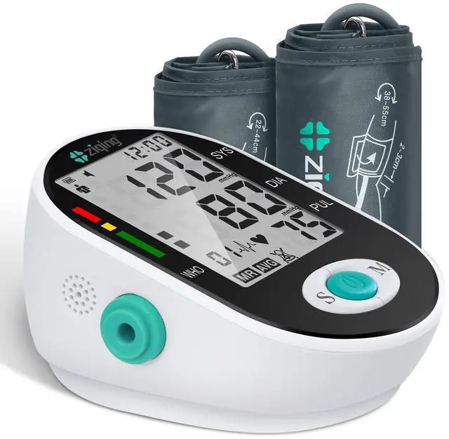Main image of Blood Pressure Monitor, Bp Monitor with 2 Cuffs, The Universal and Extra Large Cuff(22-44cm&38-55cm) - 2 * 99 Sets of Memory for Home Use