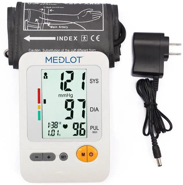 Main image of Blood Pressure Monitor Upper Arm Large Cuff 8.6-16.5, Accurate Digital BP Gauge Machine, Dual Power Home Heartbeat Meter, 4 User, 120 Readings Memory, Large LCD Display