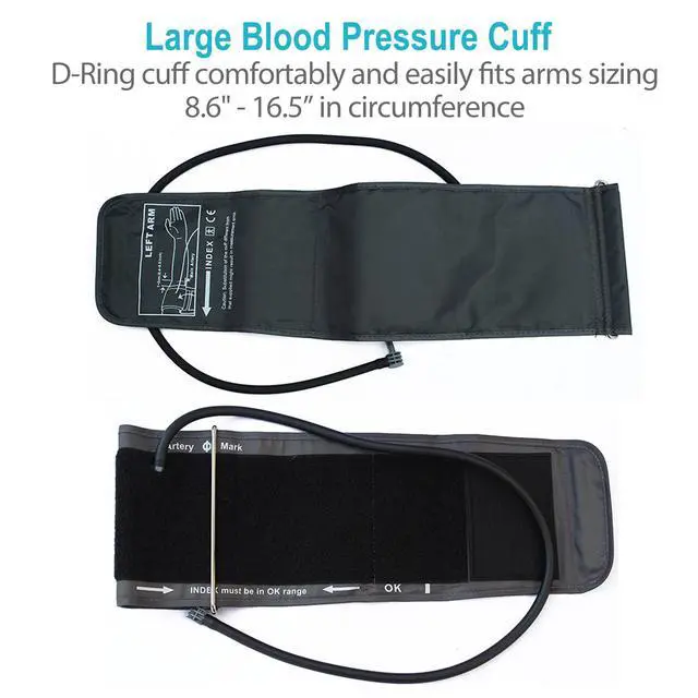 Alt view image 5 of 7 - Blood Pressure Monitor Upper Arm Large Cuff 8.6-16.5, Accurate Digital BP Gauge Machine, Dual Power Home Heartbeat Meter, 4 User, 120 Readings Memory, Large LCD Display