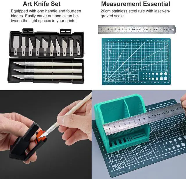 Alt view image 5 of 7 - 82 Pcs 3D Printer Tool Kit with Case, 3D Printing Tools with Accessories of Deburring Tool, Nozzle Cleaning Kit, Screwdriver Kit, Tube Cutter for 3D Print Removing, Cleaning, Finishing, Carving
