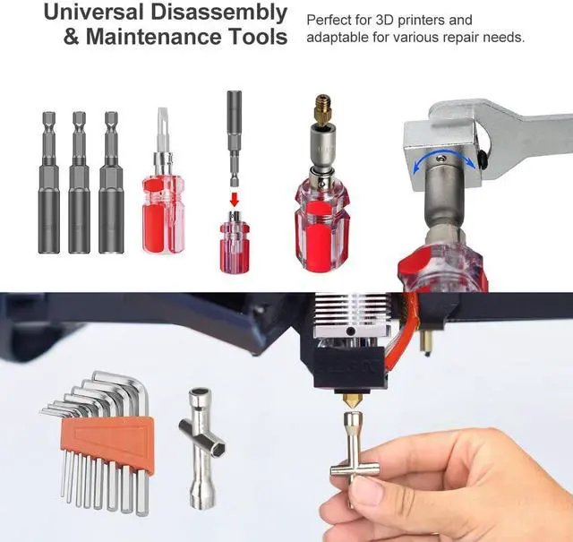 Alt view image 7 of 7 - 82 Pcs 3D Printer Tool Kit with Case, 3D Printing Tools with Accessories of Deburring Tool, Nozzle Cleaning Kit, Screwdriver Kit, Tube Cutter for 3D Print Removing, Cleaning, Finishing, Carving
