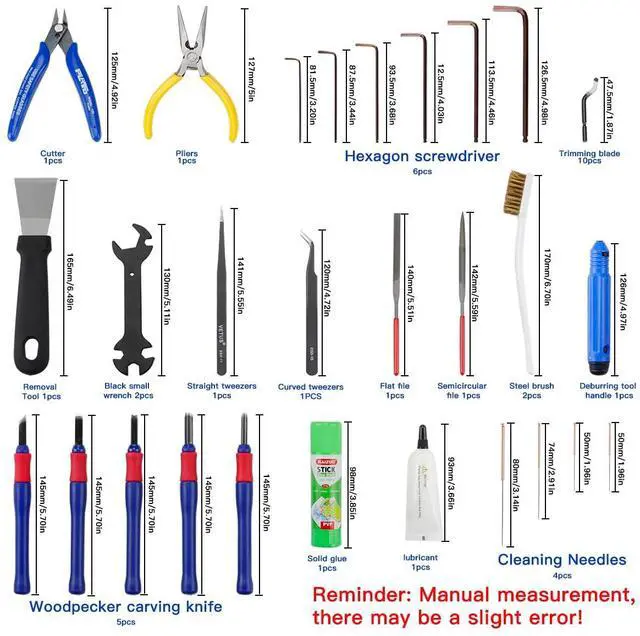 Alt view image 2 of 7 - 39Pcs 3D Printer Tools Kit Includes Resin Removal Cleaning Deburring Tool Sanding and Hotend Disassembly Multi-Purpose Tool, 3D Printer Accessories Kit for Trimming and Finishing BCZAMD