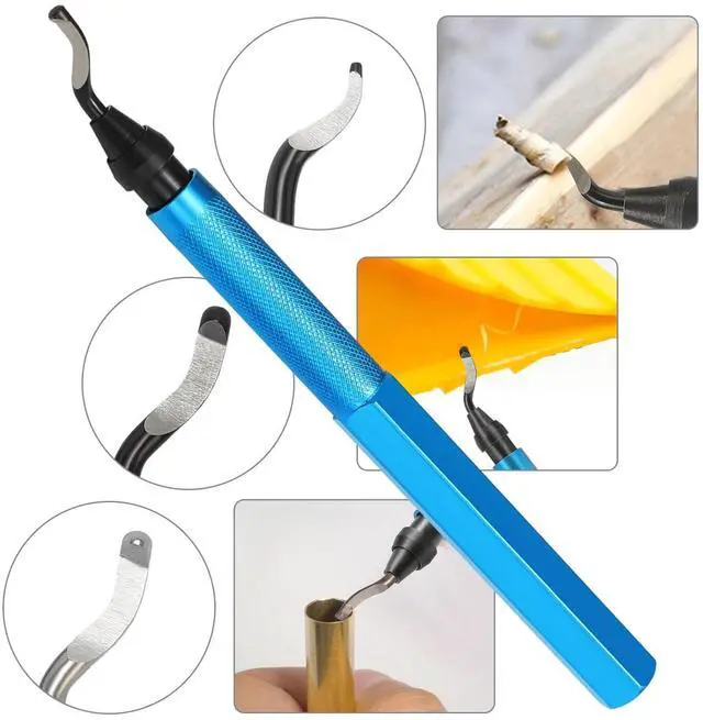 Alt view image 4 of 7 - 18Pcs 3D Printer Deburring Tool Kit - 10 Interchangeable Blades, 6 Needle Files & Micro Wire Cutter for 3D Printing, Resin, Plastic Models & DIY Crafts