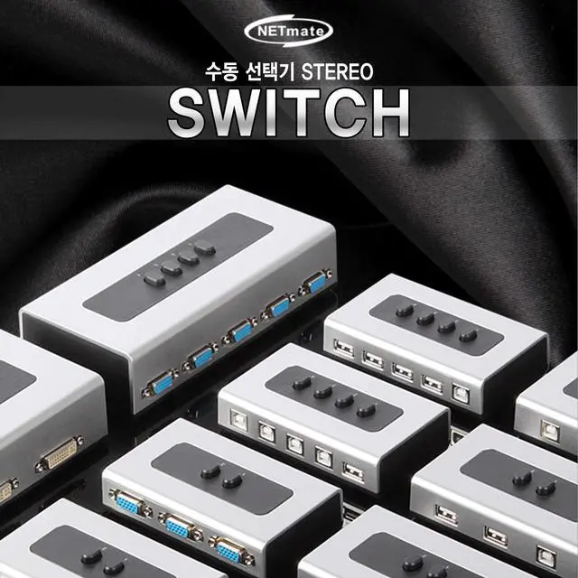 Alt view image 6 of 6 - 2 Port 3.5mm Stereo Manual Switch Box AUX Audio Speaker selector(Wall Mount Hole Built-in, Wall or Table Available)