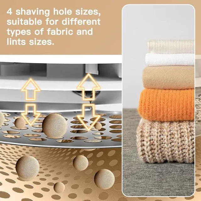 Alt view image 5 of 7 - Fabric Shaver Lint Remover, Sweater Shaver with Replaceable Stainless Steel 6-Leaf Blades, Fabric Defuzzer for Clothes Fuzz, Lint Balls - Battery Operated