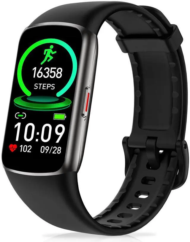 Main image of Fitness Tracker with 24/7 Heart Rate, Blood Oxygen Sleep Monitor, 123 Sports Modes Calories Smart Watch,IP68 Waterproof Step Counter Activity Trackers Health Pedometer for Women Men (Black)