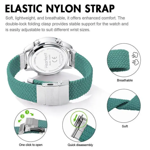 Alt view image 7 of 7 - Womens Pedometer Watch-Step Tracker Watch with Calories Counter-Non Bluetooth Pedometer Watches-LCD Large Numbers-30M Waterproof Watch-Wrist Watch Step Counter for Walking(Green)