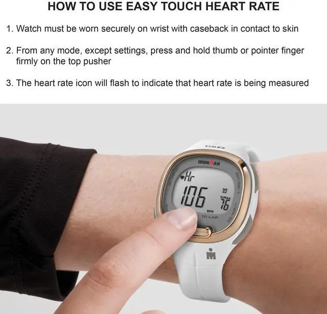 Alt view image 5 of 5 - Ironman Triathlon Transit+ Watch with Activity Tracking & Heart Rate 33mm Black with Resin Strap