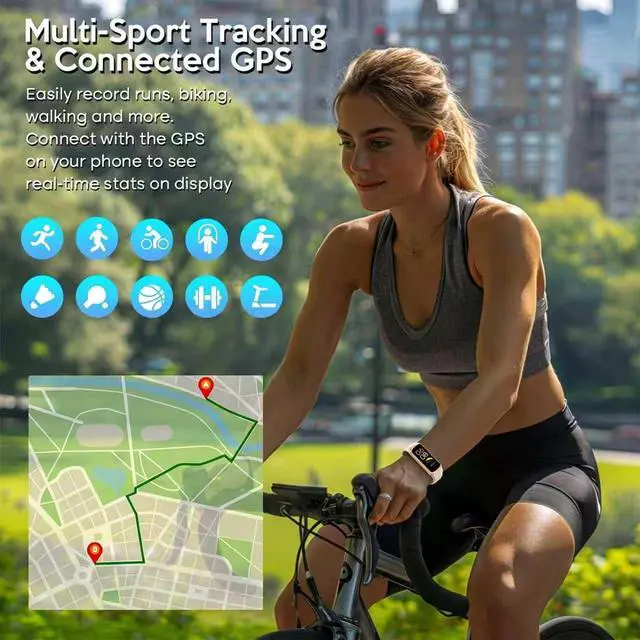 Alt view image 7 of 7 - Fitness Tracker,2025 Smart Watch with Blood Pressure Heart Rate & Sleep Monitor IP67 Waterproof Step Calorie Counter Pedometer Fitness Activity Watch for Men Women Android iOS Phone (Vanilla White)