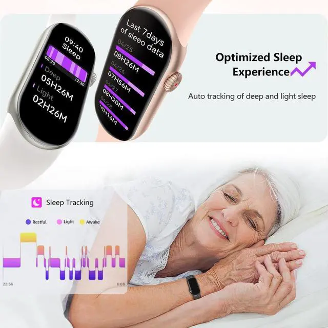 Alt view image 5 of 7 - Slim Fitness Tracker AMOLED with Blood Oxygen, Blood Pressure, 24/7 Heart Rate and Sleep Tracking, IP68 Waterproof Activity Trackers and Smart Watches with Step Tracker, Pedometer for Women Men