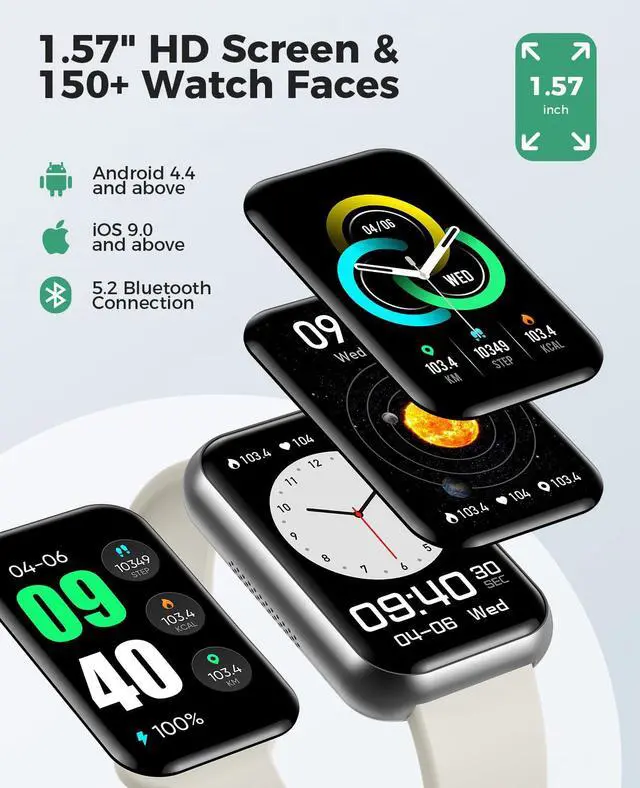 Alt view image 6 of 7 - Smart Watch Fitness Tracker (Answer/Make Call), 24/7 Heart Rate Spo2 Blood Pressure Monitor Sleep Tracker, 114 Sports Modes Pedometer Calorie Step Tracker, Waterproof Activity Tracker for Men Women