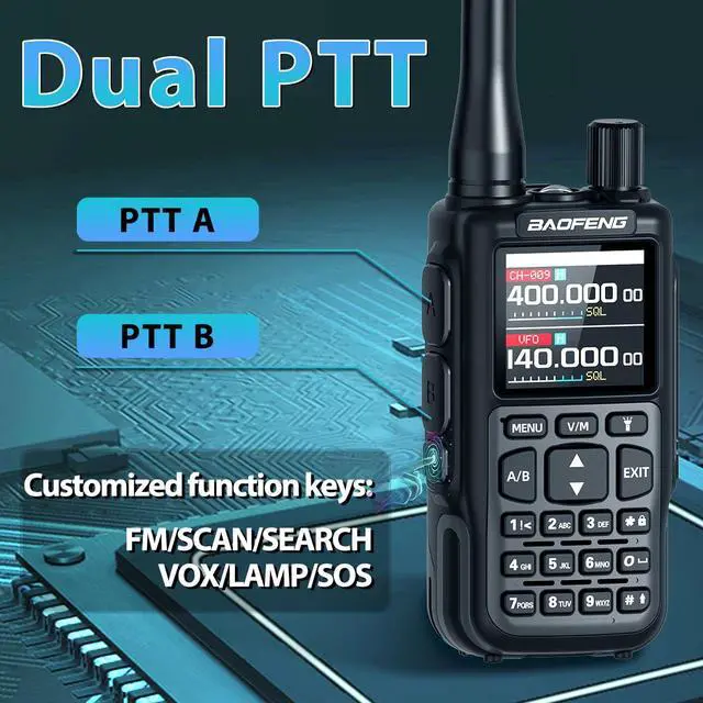 Alt view image 4 of 7 - Radio UV-5R Mini-5 Ham Radio Handheld Compatible Chirp Long Range Dual PTT 2200mAh,APP Programming,USB-C,NOAA Weather UV5r Emergency VHF Radio Upgrade Baofeng UV-5R for Camping Survival