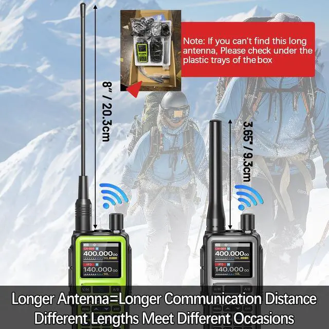 Alt view image 2 of 7 - UV-5R Mini Ham Radio Long Range Handheld Rechargeable Walkie Talkies for Adults APP Programming NOAA Weather UV5R 5RM Two Way Radio with Earpiece USB-C Charger for Survival Hunting,2Pack
