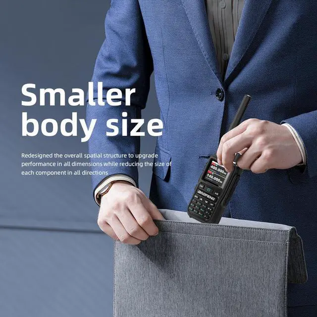 Alt view image 3 of 6 - UV-5R Mini Ham Radio Handheld Long Range Walkie Talkies with Airband Reception Wireless App Programming One-Touch Frequency Copy NOAA Weather Scan USB-C Rechargeable Dual Band Two Way Radio