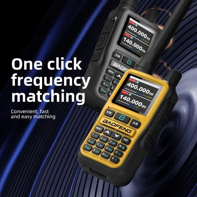 Alt view image 3 of 7 - UV-5R Mini Ham Radio Long Range Handheld Two Way Radio, Bluetooth APP Programming Walkie Talkies 2 Pack, 999CH One-Key Copy Frequency, NOAA Weather, USB-C Charging (Black)