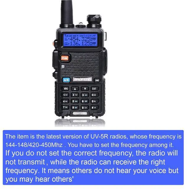Alt view image 2 of 5 - UV-5R Ham Dual Band Two Way Radio 144-148/420-450Mhz,Nicama Walkie Talkie 1800mAh Li-ion Battery (2 Pack)