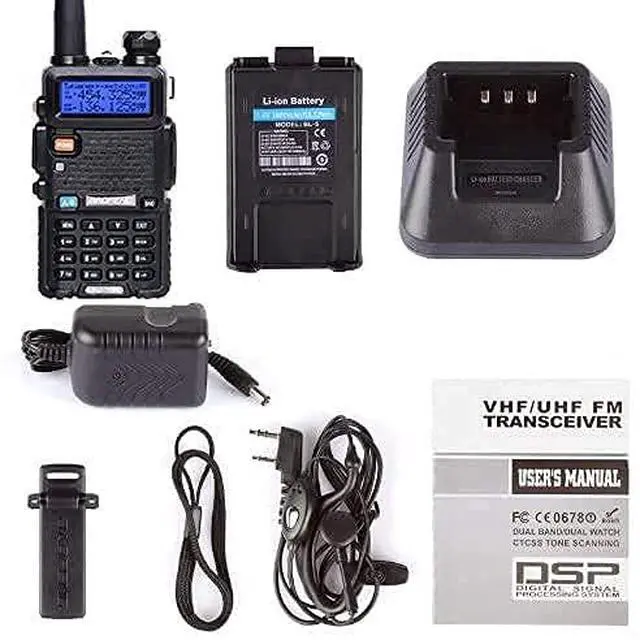Alt view image 3 of 5 - UV-5R Ham Dual Band Two Way Radio 144-148/420-450Mhz,Nicama Walkie Talkie 1800mAh Li-ion Battery (2 Pack)